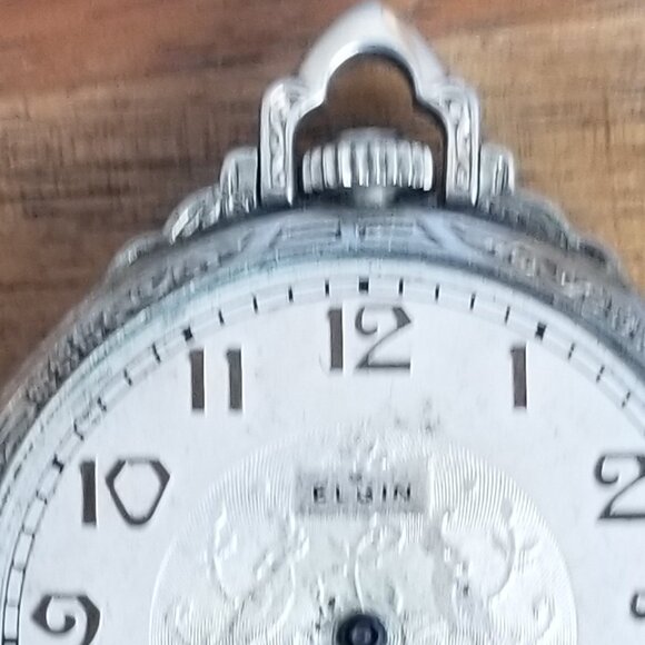 Elgin Natl Watch Co Pocket Watch Silver Tone 17 Jewel Parts or Project Only READ - Picture 7 of 10